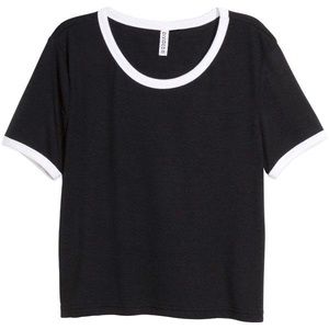 H&M divided black short sleeved shirt